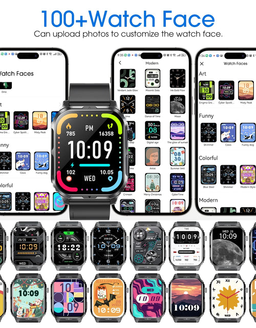 Load image into Gallery viewer, H5 Smart Watch with Bluetooth Call, IP68 Waterproof Fitness Tracker for Women and Men, Black
