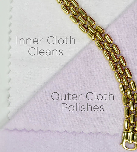 All-Purpose Jewelry Cleaning Kit with Cleaner Solution and Polishing Cloths