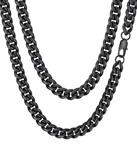 Mens Necklace Chains Stainless Steel Cuban Chain Necklace 24 Inch Jewelry Mens Gifts for Dad