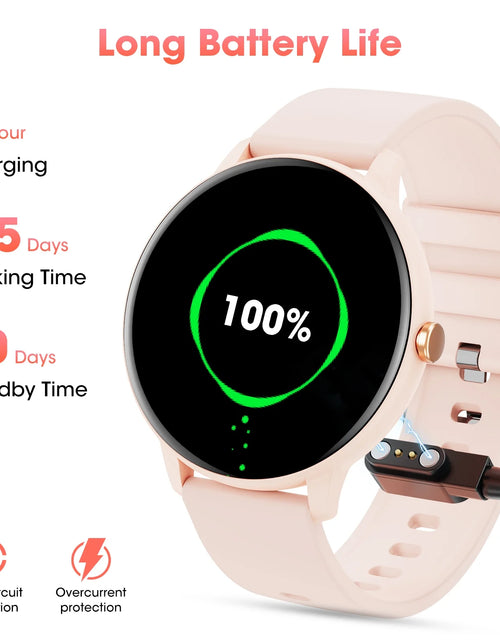 Load image into Gallery viewer, Smart Watch (Answer/Dial Call),1.39" Touch Display Fitness Tracker with Sport Modes, Smartwatch with IP68 Waterproof,Step Counter Watch Fits for Android (Pink)
