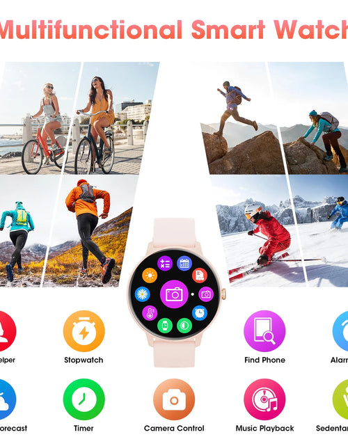Load image into Gallery viewer, Smart Watch (Answer/Dial Call),1.39" Touch Display Fitness Tracker with Sport Modes, Smartwatch with IP68 Waterproof,Step Counter Watch Fits for Android (Pink)

