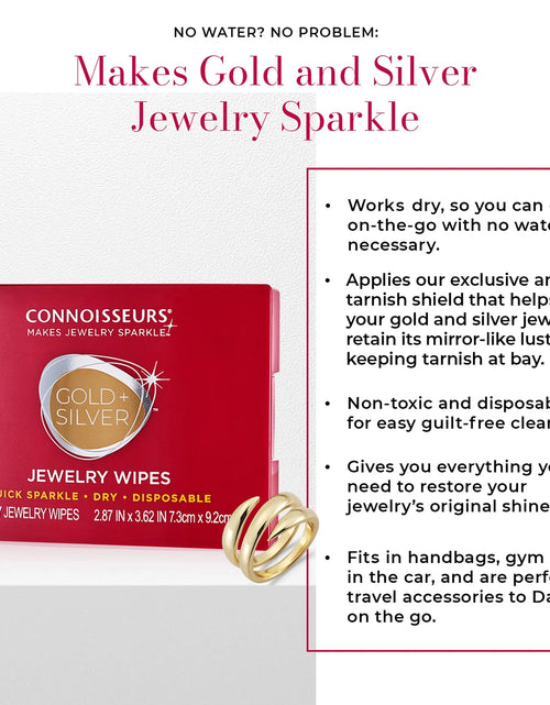 Load image into Gallery viewer, Gold &amp; Silver Jewelry Cleaning Wipes, Red Compact, 25Ct Dry Disposable Wipes Clean and Polish Gold and Silver Jewelry
