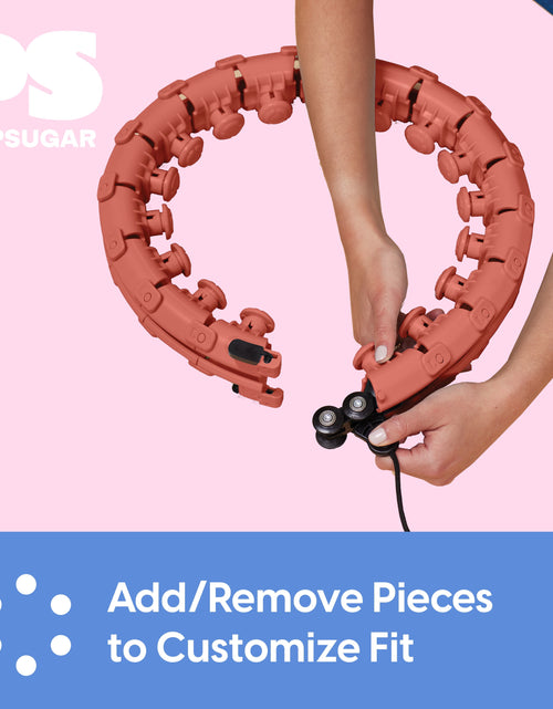 Load image into Gallery viewer, Adjustable Weighted Fitness Hoop, Coral
