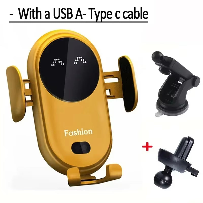 AutoGrip Wireless Car Charger – Infrared Sensor Mount & Fast Charging Stand for iPhone & Samsung