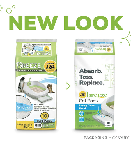 Purina  Cat Pads, BREEZE Spring Clean Fragranced Refill Pack, 10 Ct. Pouch