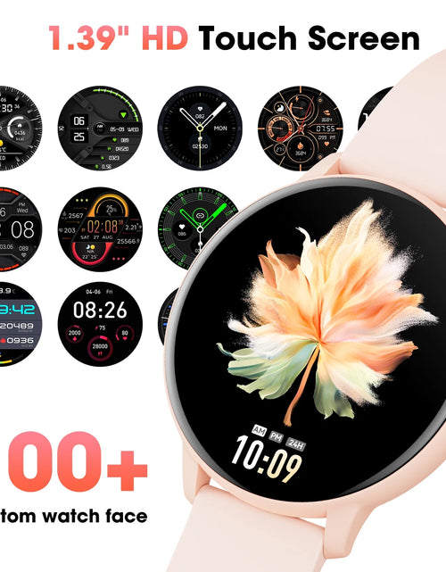 Load image into Gallery viewer, Smart Watch (Answer/Dial Call),1.39" Touch Display Fitness Tracker with Sport Modes, Smartwatch with IP68 Waterproof,Step Counter Watch Fits for Android (Pink)

