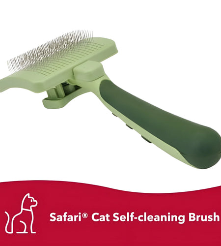 - Safari - Cat Self-Cleaning Slicker Brush - Cat Grooming Supplies