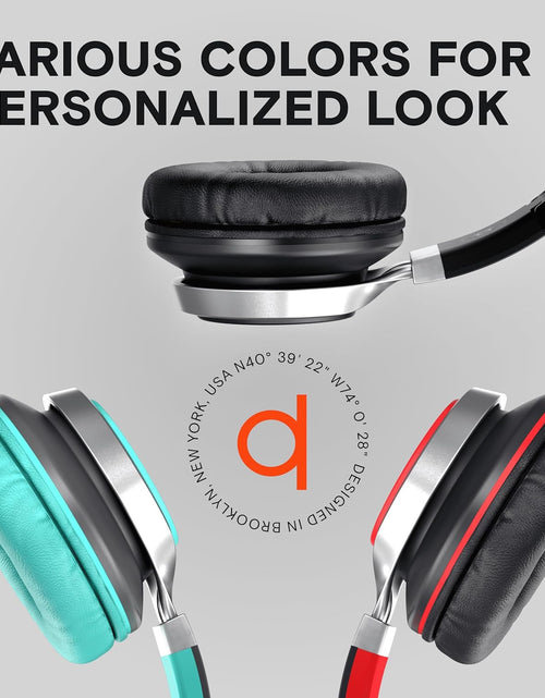 Load image into Gallery viewer, CL750 Wired Headphones with Mic &amp; Volume Control — Noise Isolating On-Ear Headphones for Computer and Laptop Wired, Plug in Corded Headphone over Ear with Wire (Foldable, Aux Jack 3.5Mm)
