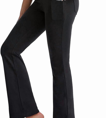Flare Leggings for Women, Bootcut Yoga Pants with Pockets, Tummy Control Workout Pants Non-See-Through