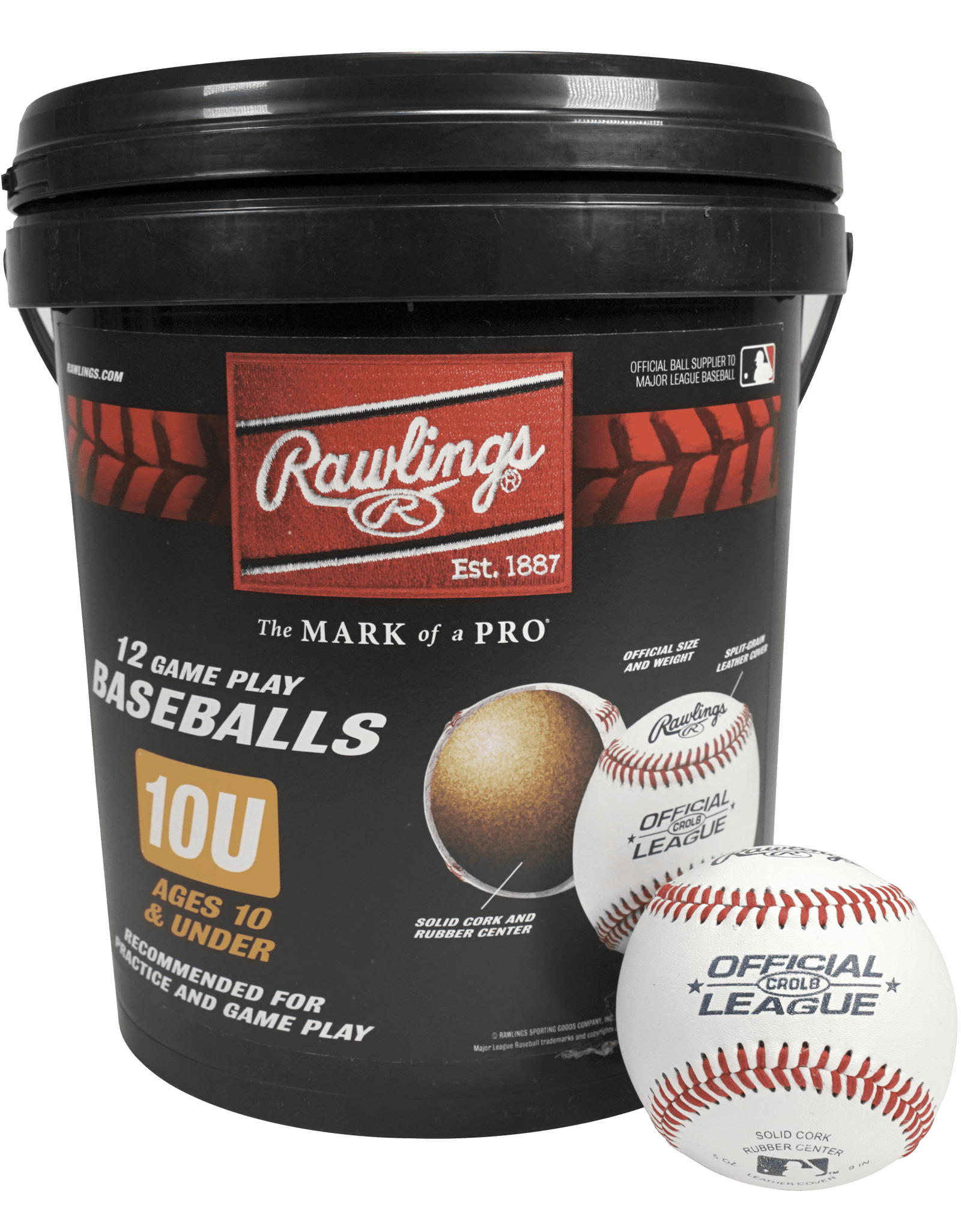 | Official League CROLB Practice Youth Baseballs | Youth/10U | Bucket | 12 Count