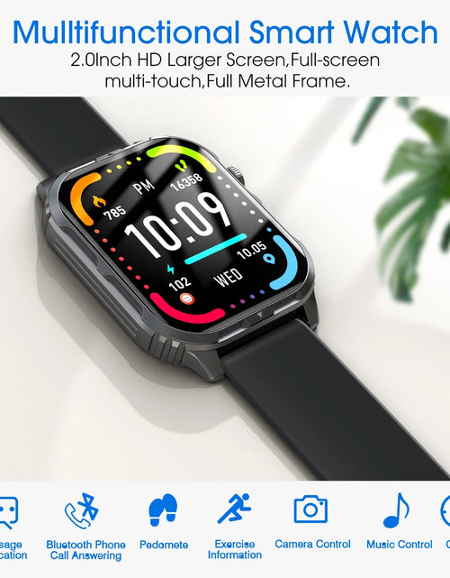 Load image into Gallery viewer, H5 Smart Watch with Bluetooth Call, IP68 Waterproof Fitness Tracker for Women and Men, Black
