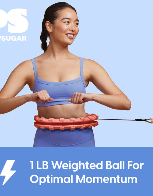 Load image into Gallery viewer, Adjustable Weighted Fitness Hoop, Coral

