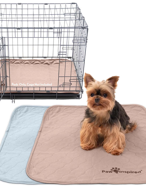Load image into Gallery viewer, 2Ct  Dog Crate Pads Mats Size 24X18” for Use with 24” Kennel and Crate | Washable Waterproof Dog Pee Pads

